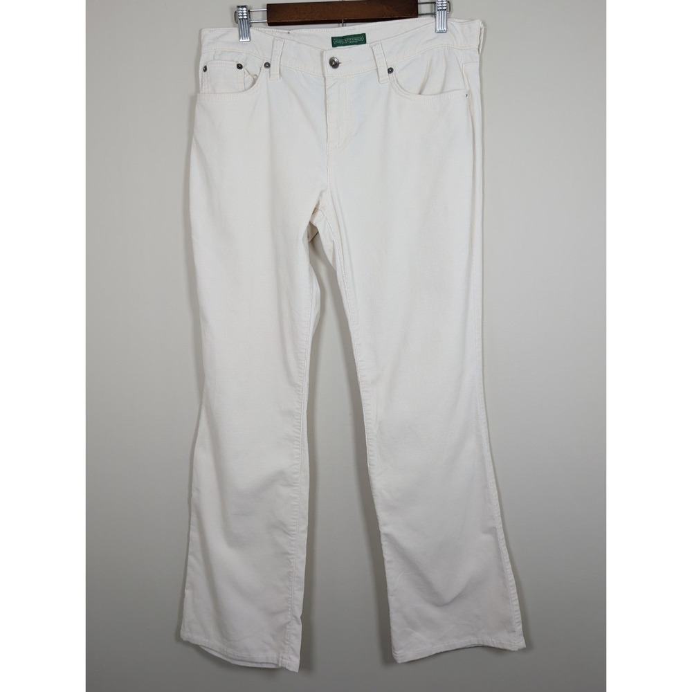 LRL Lauren Jeans Co Contemporary Bootcut White Ivory Corduroy Pants Women Size 8